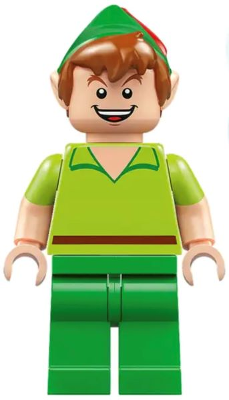 [M dis087 (No Colour)] Peter Pan - Minifigure, Bright Green Legs