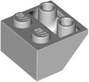 [P 76959 (Light Bluish Gray)] Slope, Inverted 45 2 x 2 with Hollow Round Bottom Tube