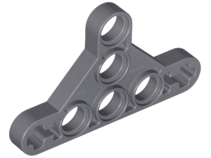 [P 99773 (Dark Bluish Gray)] Technic, Liftarm, Modified Triangle Thin 3 x 5 with Short Supports