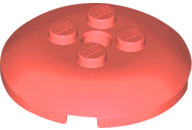 [P 65138 (Coral)] Brick, Round 4 x 4 x 2/3 Dome Top with Hole