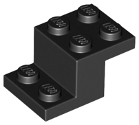 [P 73562 (Black)] Bracket 3 x 2 x 1 1/3 with Bottom Stud Holder