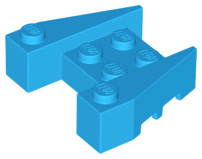 [P 50373 (Dark Azure)] Wedge 3 1/2 x 4 with Stud Notches