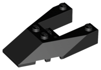 [P 6153b (Black)] Wedge 6 x 4 Cutout with Stud Notches