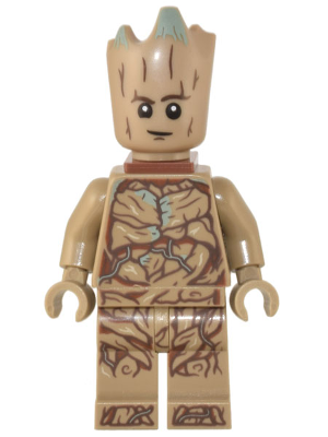 [M sh836 (No Colour)] Groot, Teen Groot - Dark Tan with Neck Bracket