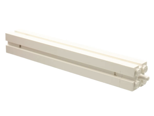 [P x1904cx1 (White)] Support 2 x 2 x 12 with Channels and Top Peg, Smooth on All Sides