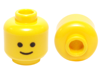 [P 3626p01 (Yellow)] Minifigure, Head Standard Grin Pattern