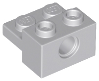 [P 73109 (Light Bluish Gray)] Technic, Brick Modified 1 x 2 with Hole and 1 x 2 Plate