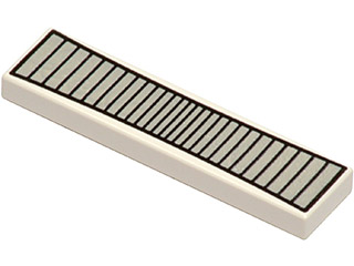 [P 2431p12 (White)] Tile 1 x 4 with Radar Pattern
