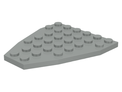 [P 2625 (Light Gray)] Wedge, Plate 7 x 6 without Stud Notches (Boat Bow Plate)