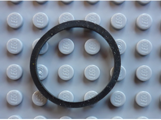 [P x137a (Black)] Rubber Band Medium (Square Cross Section) Thick Cut