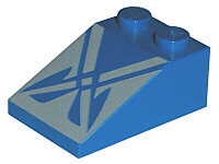 [P 3298px7 (Blue)] Slope 33 3 x 2 with SW Crisscross Pattern