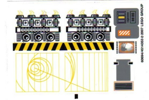 [P 7666stk01 (No Colour)] Sticker Sheet for Set 7666 - (60694/4514353)