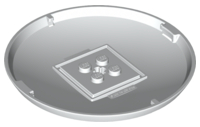 [P 47676 (White)] Container, X-Pod Bottom Cap 9 x 9 x 1