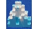 [P 6083pb01 (Sky Blue)] Rock Panel 3 x 8 x 7 Triangular (LURP) with Marbled White Pattern