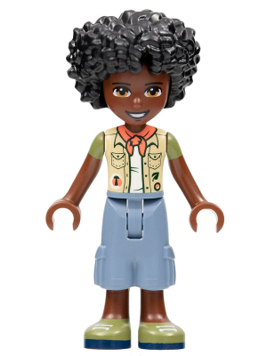 [M frnd526 (No Colour)] Friends Joaquim - Sand Blue Trousers, Tan Vest, Coral Scarf