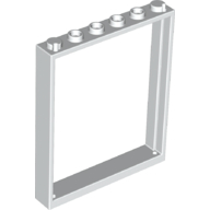 [P 42205 (White)] Window 1 x 6 x 6 Flat Front