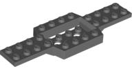 [P 52036 (Dark Bluish Gray)] Vehicle, Base 4 x 12 x 3/4 with 4 x 2 Recessed Center with Smooth Underside