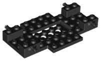 [P 65202 (Black)] Vehicle, Base 6 x 10 x 1 with 2 x 4 Recessed Center and 2 Holes