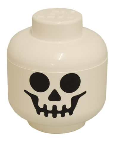 [G 40310109 (No Colour)] Minifigure Head Storage Container Small - Skeleton Skull (4031)