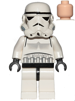 [M sw0036a (No Colour)] Imperial Stormtrooper - Light Nougat Head, Solid Mouth Helmet