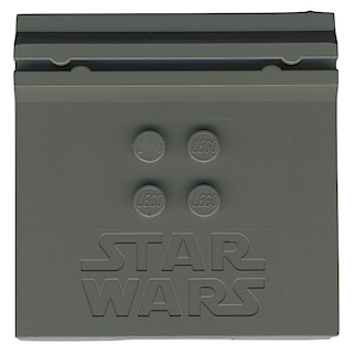 [P 30566 (Dark Gray)] Tile, Modified 6 x 6 x 2/3 with 4 Studs and Debossed Star Wars Logo