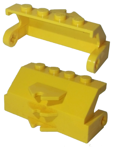 [P 2578b (Yellow)] Vehicle, Brush Holder for Street Sweeper with Hinge Socket