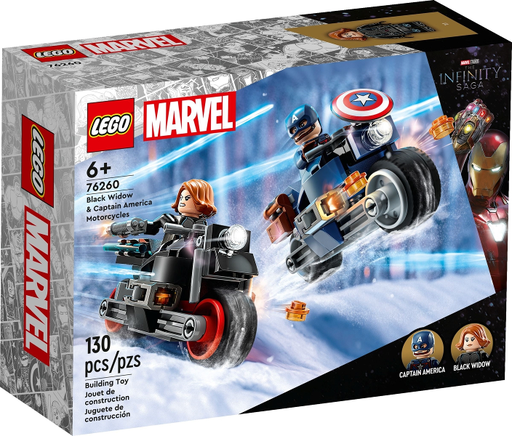 [S 76260-1 (No Colour)] Black Widow & Captain America Motorcycles