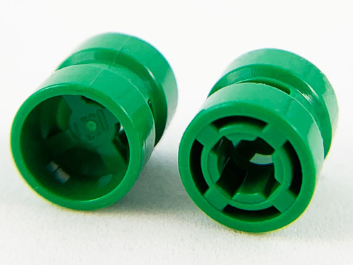 [P 30027b (Green)] Wheel  8mm D. x 9mm for Slicks, Hole Notched for Wheels Holder Pin