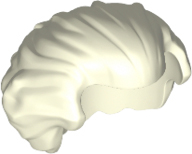 [P 21269 (Glow In Dark White)] Minifigure, Hair Swept Back with Widow's Peak, Chin Length and Bushy in Back