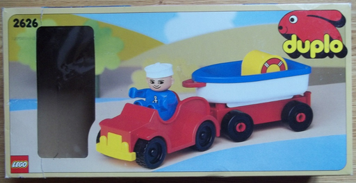 [S 2626-1 (No Colour)] Car and Boat Vacation Trailer