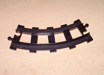 [P 4562 (Black)] Duplo, Train Track Curved (long)