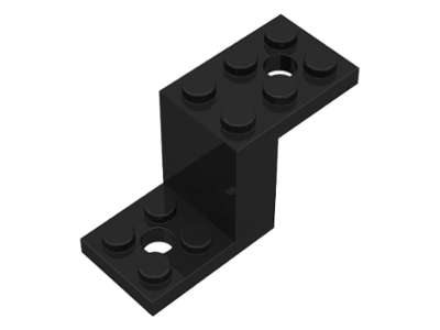 [P 6087 (Black)] Bracket 5 x 2 x 2 1/3 with 2 Holes