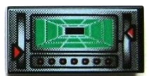 [P 3069pb0091 (Black)] Tile 1 x 2 with Alpha Team Green Screen and Controls Pattern