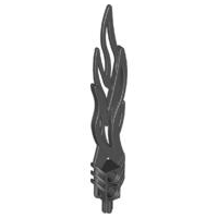 [P 32558 (Black)] Bionicle Weapon Toa Flame Sword 2 x 12 with 2 Pin Holes