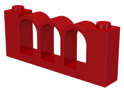 [P 30077 (Red)] Fence 1 x 6 x 2