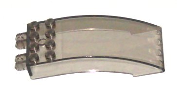 [P 46413 (Trans-Black)] Windscreen 8 x 4 x 2 Curved with Locking Dual 2 Fingers