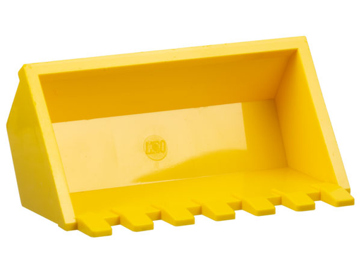 [P 2347 (Yellow)] Vehicle, Digger Bucket 7 Teeth 3 x 6 with Digger Bucket Arm Hinge