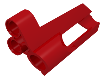 [P 32528 (Red)] Technic, Panel Fairing # 6 Small Short, Large Hole, Side B