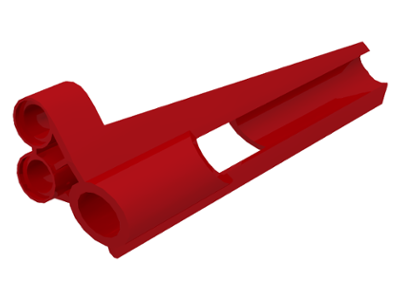 [P 32535 (Red)] Technic, Panel Fairing # 8 Small Long, Large Hole, Side B