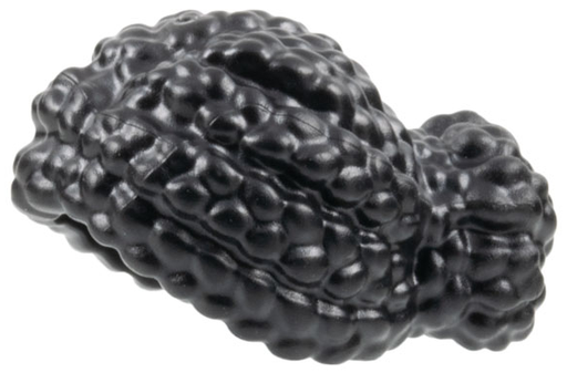 [P 3532 (Black)] Minifigure, Hair Female Short, Braided with Knot Bun