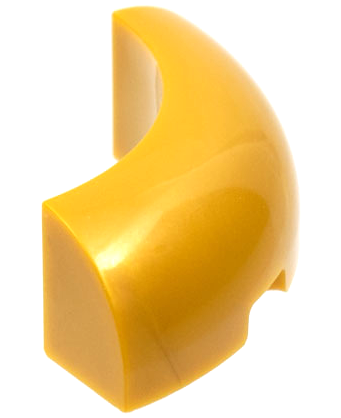 [P 65617 (Pearl Gold)] Brick, Round Corner 3 x 3 without Studs