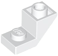 [P 2310 (White)] Slope, Inverted 45 2 x 1 with 2/3 Cutout
