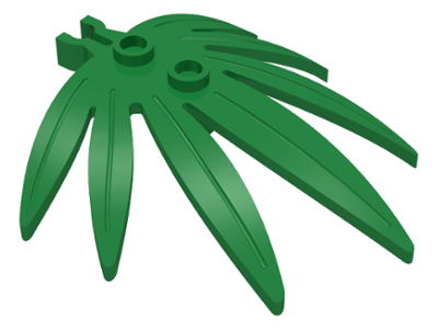 [P 30239 (Green)] Plant Leaves 6 x 5 Swordleaf with Split U Clip Thick