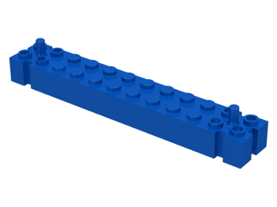 [P 47855 (Blue)] Brick, Modified 2 x 12 with Peg at each End