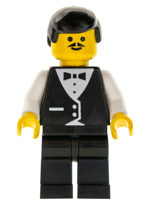 [M wtr001 (No Colour)] Town Vest Formal - Waiter with Moustache