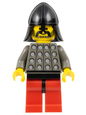 [M cas029 (No Colour)] Fright Knights - Knight 3, Red Legs with Black Hips, Black Neck-Protector