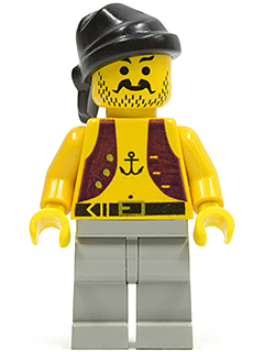[M pi012 (No Colour)] Pirate Anchor Shirt, Light Gray Legs, Black Bandana