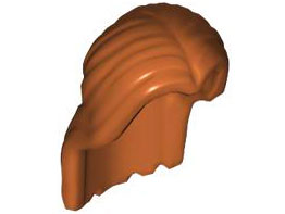 [P 36806 (Dark Orange)] Minifigure, Hair Long, Parted in Center