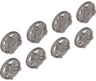 [P 29117 (Flat Silver)] Wheel Cover 5 Spoke Wide and 5 Spoke Framed for Wheel 18976, 8 in Bag - 4 of Each (Multipack)