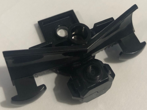 [P 64415c01 (Black)] Train Buffer Beam with Sealed Magnets and Plow